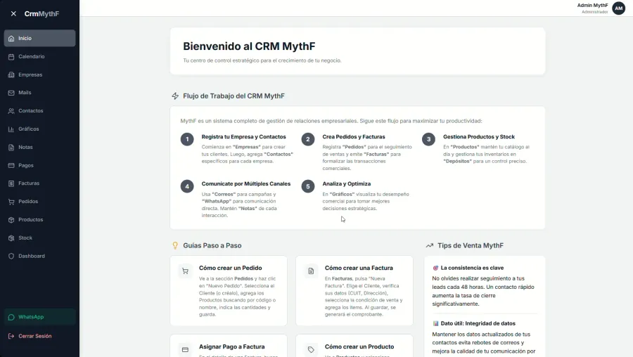 CRMythF - CRM Web Ligero para PYMEs